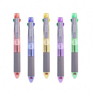 4-in-1 <b>Multi</b>-<b>Color</b> Ballpoint <b>Pen</b> Custom Logo Print Gel <b>Pens</b> with 0.5mm 0.7mm Writing Width for School & Office Promotional Gift - Product Image 4