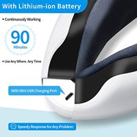 Masajeador Ocular Inteligente Inalámbrico con Música, Cuidado de la Fatiga Ocular, Masaje con Calor, 6 Modos de Vibración, 4D, Recargable por USB