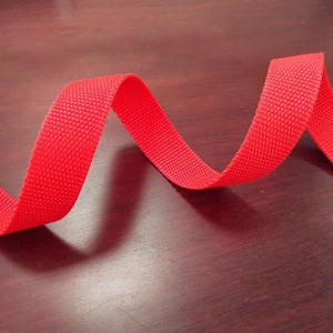 Nastro in Polipropilene Rosso con Motivo a Perline, Tessuto Piatto Morbido, Nastro <span class=keywords><strong>PP</strong></span> Tinta Unita, Accessori per Borse e Abbigliamento - Product Image 6