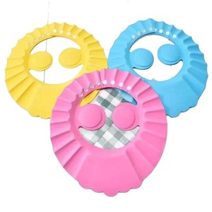 Childrens Shampoo Bath Cap Waterproof Ear Protection For Kids PVC Material - Product Image 2