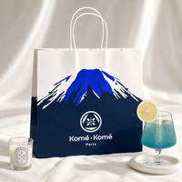 Bolsa de Papel con Asa Retorcida, Resistente al Agua y al Aceite, con Revestimiento Universal Estándar, para Servicio de Catering de Cadenas de Comida Rápida y Buffet
