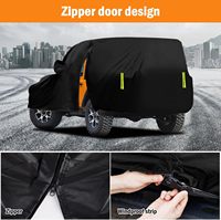 Housse de voiture universelle en tissu Oxford imperméable Jeep Wrangler 2 portes 1987-2025 JK JL CJ YJ TJ Extérieur Soleil/Pluie/Neige/Givre