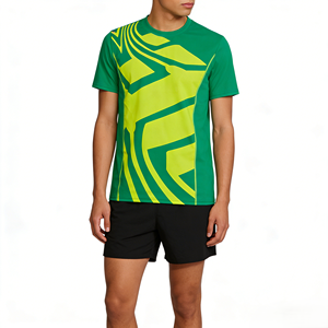 T-shirt de course à manches courtes, respirant, léger, à séchage rapide, avec impression par sublimation de logo personnalisé, pour la remise en forme en plein air - Product Image 6