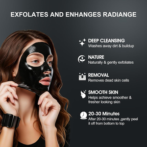 <span class=keywords><strong>Mascarilla</strong></span> Facial Peel-Off <span class=keywords><strong>de</strong></span> Carbón Activado, Orgánica, Herbal, con Aloe Vera, Limpieza Profunda, Elimina Puntos Negros, <span class=keywords><strong>para</strong></span> Todo Tipo <span class=keywords><strong>de</strong></span> Piel - Product Image 3