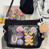 Bolso de Hombro Versátil Estilo Universitario para Clases, Bolsa Simple para Libros, Bolsa de Gran Capacidad, Bolso de Hombro Transparente