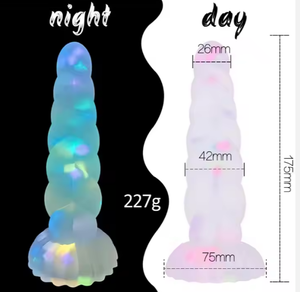 Dildo lumineux en silicone avec ventouse, jouets sexuels anaux, gros plug anal lumineux, plug anal souple et flexible, jouets sexuels pour femmes - Product Image 3