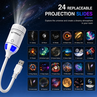 Lampe de Projection USB Ciel Étoilé, Veilleuse LED Nébuleuse à Col Flexible 360 Degrés pour Décoration Maison, Fête, Chambre, Cadeau