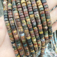Vente en gros perles rondes et plates 6x3mm perles Heishi en pierre naturelle pierre précieuse améthyste turquoise Howlite perles Lapiz Lazuli