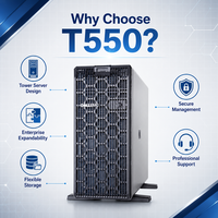 T550 Tower Sunucu Çift E-2300 İşlemcili Ağ Depolama ve Bulut Hosting Bilgisayarı Stokta