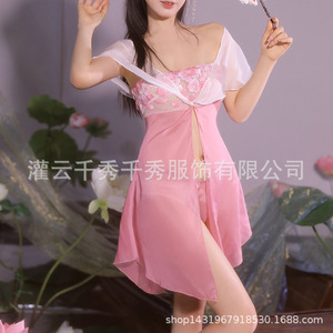 Vente en gros d'uniformes Hanfu classiques érotiques, ensembles de danseurs style région occidentale, tenues de séduction sexy transfrontalières - Product Image 3