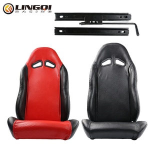 LINGQI Sièges en cuir de taille moyenne pour siège une personne pour véhicule tout-terrain à 4 roues <span class=keywords><strong>Karting</strong></span> Kart ATV UTV - Product Image 2