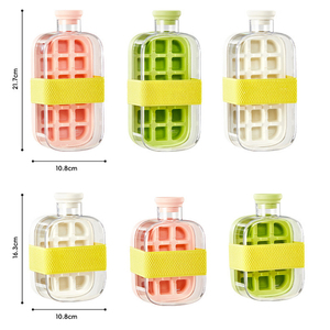 <span class=keywords><strong>Bouteille</strong></span> à glaçons 2 en 1 avec <span class=keywords><strong>bac</strong></span> à glaçons sans contact, <span class=keywords><strong>bouteille</strong></span> d'eau avec <span class=keywords><strong>bac</strong></span> à glaçons vertical à pression facile avec couvercle pour congélateur - Product Image 2