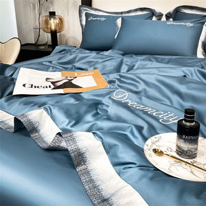 綿100刺繍ホテル寝具セット5つ星ライトラグジュアリーフランネルシーツ - Product Image 4