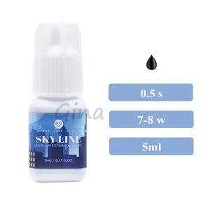 New Eyelash Glue Sky Line Glue 0.5s 5ml/3ml/10ml Customize Wholesale Korea Sky Glue False Lash Adhesive