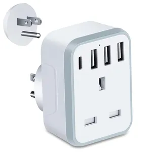 Universele Reisadapter Met Usb Uk Naar Ons Power Connector Universal Naar American Outlet Plug ,5 In 1 Adapter