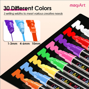 Marqueurs à <span class=keywords><strong>craie</strong></span> liquide MagiArt 10mm effaçables au <span class=keywords><strong>pastel</strong></span> Marqueur effaçable à <span class=keywords><strong>sec</strong></span> au néon pour tableau blanc - Product Image 3