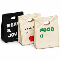 Sac à déjeuner et de pique-nique en toile, style japonais moderne et minimaliste, grand format, isotherme pour le travail, avec doublure en feuille d'aluminium épaisse pour aliments