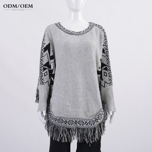 เสื้อสเวตเตอร์ผ้าฝ้าย 100% แบบสวม คอวี ดีไซน์พู่ห้อย แต่งลายแจ็คการ์ด สไตล์ลำลองสำหรับผู้หญิง รับผลิตแบบ OEM ODM พร้อมสกรีนโลโก้ - Product Image 3