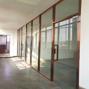 Mampara <span class=keywords><strong>de</strong></span> <span class=keywords><strong>Vidrio</strong></span> para <span class=keywords><strong>Oficina</strong></span>, <span class=keywords><strong>Separador</strong></span> <span class=keywords><strong>de</strong></span> Habitaciones <span class=keywords><strong>de</strong></span> <span class=keywords><strong>Vidrio</strong></span> y Aluminio, Pared Modular Insonorizada, Fabricada en Fábrica - Product Image 2