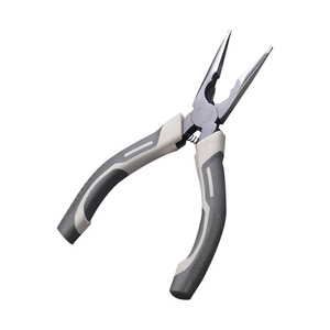 Industrial Grade 6 Inch Carbon Steel Needle Nose Pliers Serrated Jaw Pointed Beak <b>Wire</b> <b>Stripper</b> Multi Purpose - Product Image 4