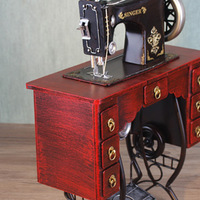 Ornement de machine à coudre vintage en fer fait main, modèle rétro, décoration de vitrine, accessoire de photographie pour les magasins de vêtements