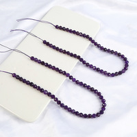 Perles rondes facettées en améthyste violette naturelle de 6 à 10 mm pour la fabrication de bijoux de mode DIY, bracelets, colliers, artisanat fait main, cadeaux