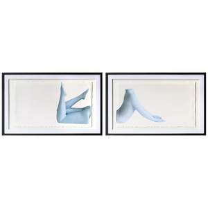 Décor à la maison grand mur Art impression peinture technique mixte giclée jambe sur papier cadre en aluminium noir pour salon ou bureau - Product Image 4