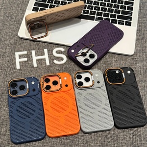 Funda magnética mate al por mayor con disipación de calor para iPhone 17 12 13 14 15 16 Pro Max 17 Air con cubierta de soporte de lente oculta - Product Image 5
