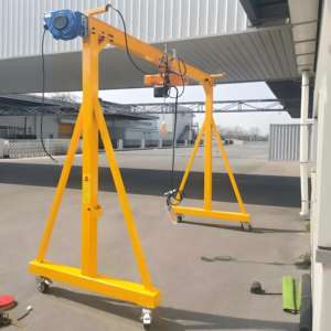야외 실내 작업장 프레임 소형 휴대용 모바일 알루미늄 합금 갠트리 크레인 1 2 3 톤 - Product Image 1