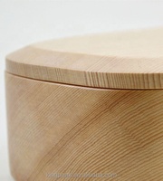 Vente chaude Conteneur À Lunch En Bois Naturel Bento Boîtes À Lunch Japonais Vintage Traditionnel Conteneur À Lunch En Bois Naturel