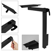 Accessoires pour caravane TYTXRV, pied de table amovible pour caravane, installation facile, noir, en alliage d'aluminium, hauteur réglable, rotation à 360 degrés