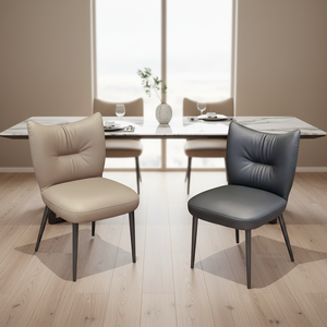 इतालवी शैली की लक्जरी सरल भोजन कुर्सी आधुनिक सीट मोटी स्थिर होटल डाइनिंग कुर्सी - Product Image 3