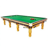Table de billard standard internationale à 6 poches, tissu en laine verte, usage professionnel pour les matchs