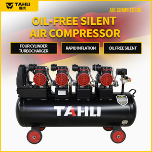 Pompe à air silencieuse sans huile Tahu Industrial, alimentation CA, refroidissement par air, portable, 2880 tr/min, 5,12 kW, TH-12120, 220 V, 120 L, 400 L/min, 75 dB - Product Image 3