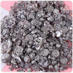 Mélange de perles ABS colorées, fleurs et papillons assortis pour pinces à cheveux, décorations DIY - Product Image 4
