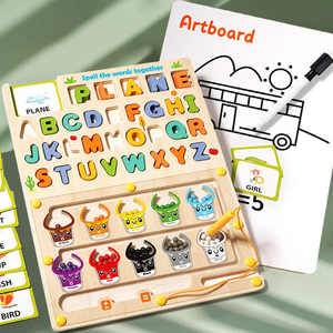 Educazione precoce di legno perline rotolamento labirinto intelligenza illuminazione logica gioco di formazione <span class=keywords><strong>per</strong></span> <span class=keywords><strong>bambini</strong></span> dai <span class=keywords><strong>5</strong></span> ai 7 <span class=keywords><strong>anni</strong></span> - Product Image 6
