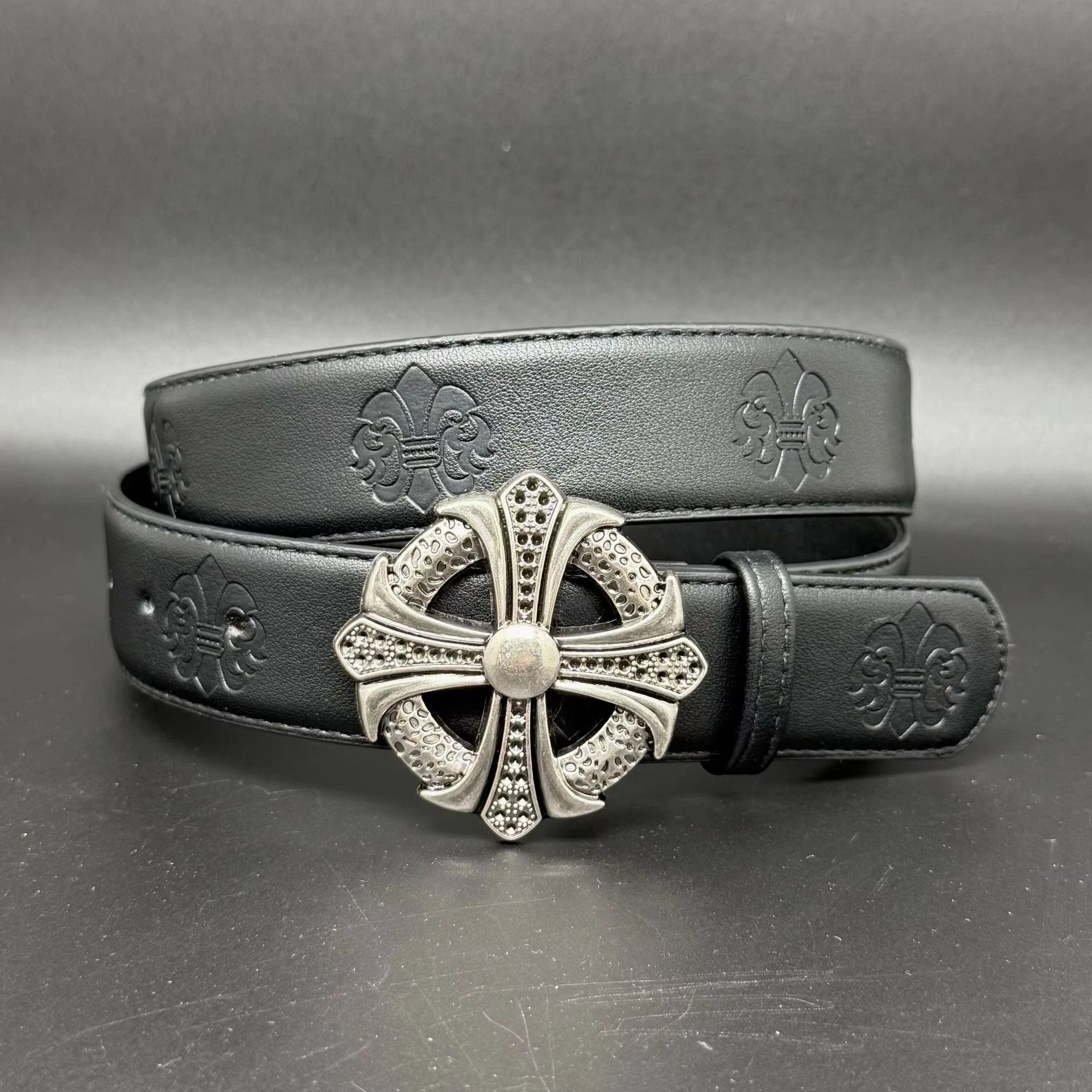silver  Round cross steel seal-110 cm