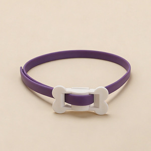 <span class=keywords><strong>Collar</strong></span> Ajustable de Silicona con Diseño de Dibujos Animados para Perros y Gatos, con Hebilla de Plástico y Metal y Patrón Monocromático - Product Image 5