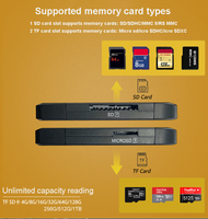 Lector de tarjetas 4 en 1, adaptador OTG, Micro tipo C, 8 pines, USB A, SD, TF, tarjeta Android, lector de memoria, adaptador de escritor de tarjetas, unidad Flash
