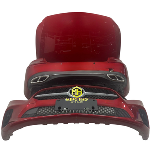 Conjunto de parachoques delantero y trasero más vendido para <span class=keywords><strong>Mercedes</strong></span>-Benz Clase A W177, <span class=keywords><strong>A180</strong></span>, A200, A220. Parachoques completo con capota de rejilla - Product Image 1