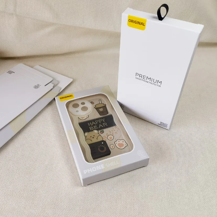 Premium telefon kılıfı görünüm ambalaj kutusu, evrensel cep telefonu telefon kılıfı perakende kağıt Blister paket kutusu basit