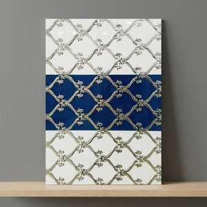 Carreaux muraux décoratifs en céramique émaillée haute brillance Vistaar Brand Golden Silver 300x600mm pour intérieur - Product Image 4