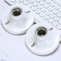 Grand support de lampe en céramique E27 de 115 mm, base large, fonction anti-chute, économie d'énergie, 220 V, garantie 1 an, style à vis, fabriqué en plastique