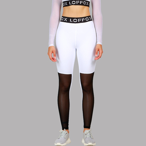 Phòng tập thể dục thể dục thể thao mặc phụ nữ bán buôn xà cạp quần yoga chạy Ribbon dây thắt lưng lưới xà cạp - Product Image 2