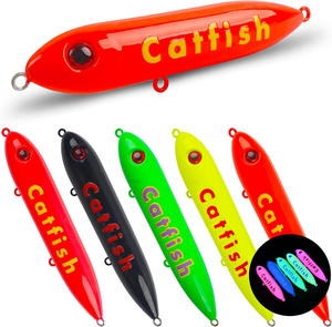 5 flotteurs sonores pour ligne de <span class=keywords><strong>pêche</strong></span>, type Spook Rattle Peg, pour la <span class=keywords><strong>pêche</strong></span> <span class=keywords><strong>au</strong></span> poisson-chat en montage Santee et en <span class=keywords><strong>pêche</strong></span> de bord, 4 - 5,5 pouces - Product Image 1