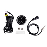 Jauge de température d'eau ultra-mince 52MM Auto 12V/24V avec capteur NPT 1/8, affichage numérique rouge pour voiture, température 0-300F (-17~187°C)