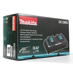 Chargeur rapide double port Makita DC18RD 18V Lithium-Ion pour batteries 18V - Product Image 1