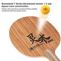 Lames de raquette de ping-pong de série en bois d'esprit de haute performance OEM ODM lame de tennis de table de compétition professionnelle de 7 plis