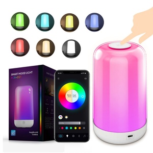 โต๊ะกาแฟอัจฉริยะพร้อมไฟ LED รูปทรงพระจันทร์ ดีไซน์ทันสมัย ควบคุมด้วยระบบสัมผัส ใช้พลังงานจาก USB ไฟ RGB+CCT สร้างบรรยากาศ สำหรับห้องนอนและห้องนั่งเล่น - Product Image 2