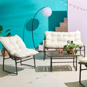 Conjunto de muebles de comedor Pastoral, juego de sofá <span class=keywords><strong>cama</strong></span> de ratán, apartamento, gimnasio, sillón nórdico, sofá, patio trasero, muebles de jardín al aire libre - Product Image 1